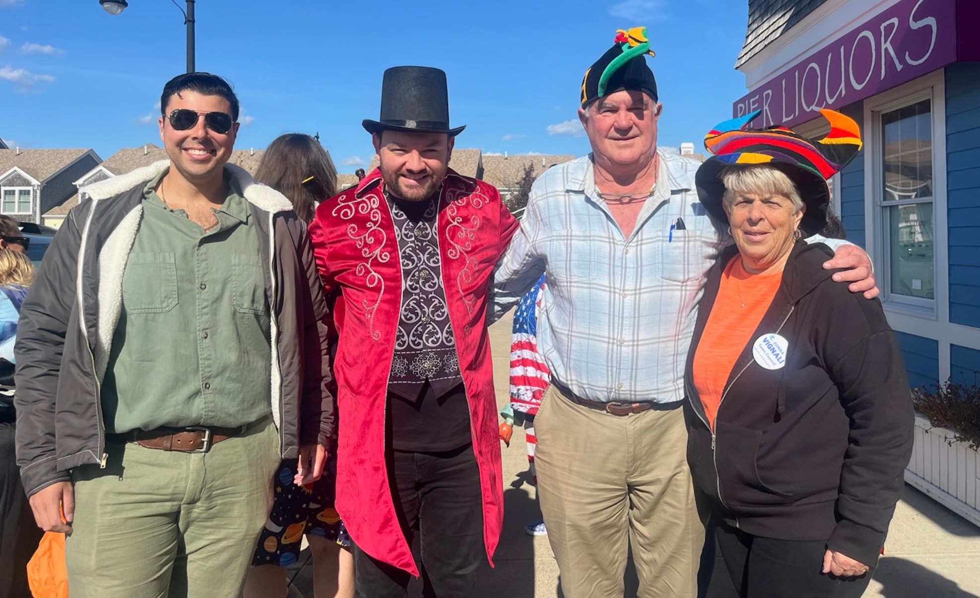 Council members at a community Halloween event